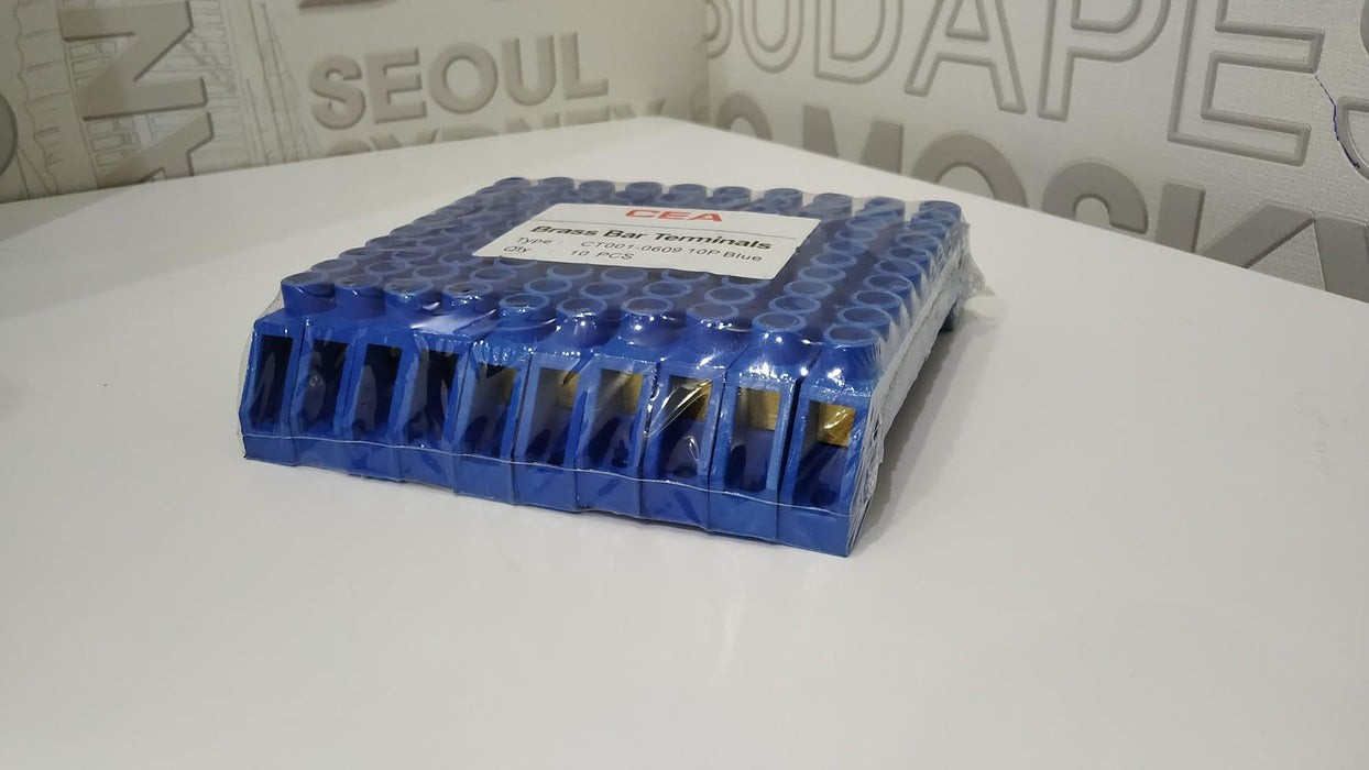 Brass Bar Terminals CT001-0609 6P Blue - from United Gulf