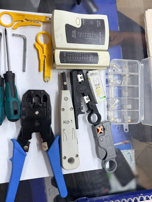 PORTABLE NETWORK MAINTENANCE TOOL KIT RJ45 CRIMPING TOOL KIT