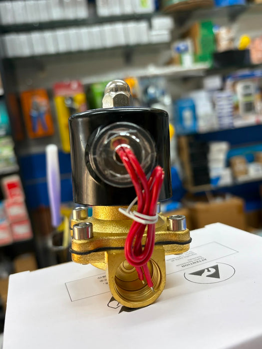 Electric Solenoid Valve Pneumatic Valve for Water Air Gas Brass 2"