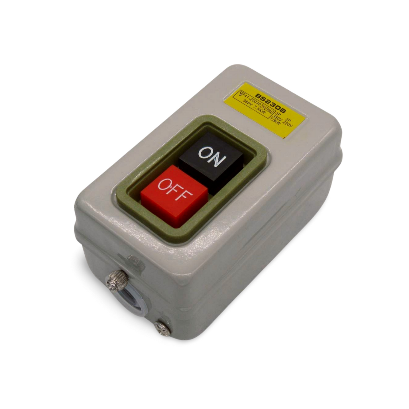 Buy Latching ON/OFF Push Button Switch - AC 220/380V, 7.5KW, 100x60x54mm