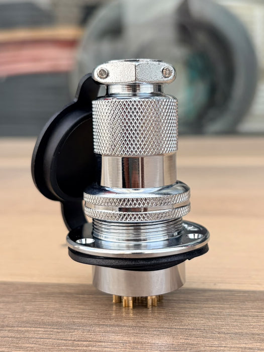 GX25 CIRCULAR METAL AVIATION CONNECTOR AND -MOUNT SOCKET (OFTEN REFFERED TO AS A  DF25 OR METAL INDUSTRIAL CONNECTOR)