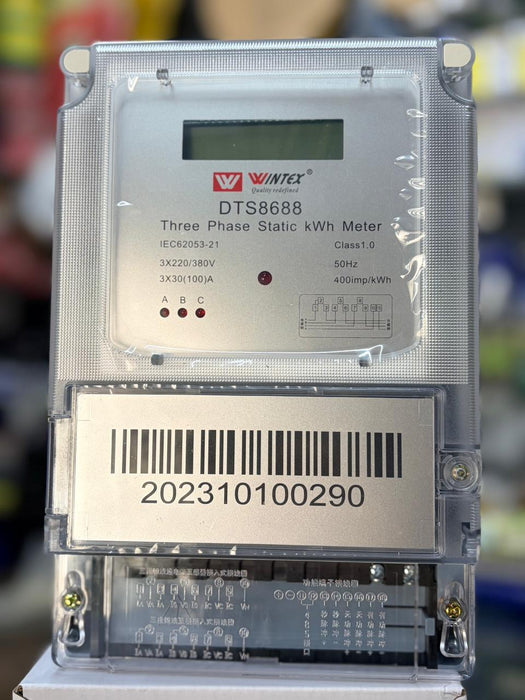 Wintex DTS8688 Three Phase Static kWh Meter