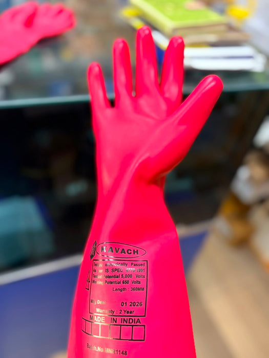 Rubber Insulating Seamless Hand Gloves
