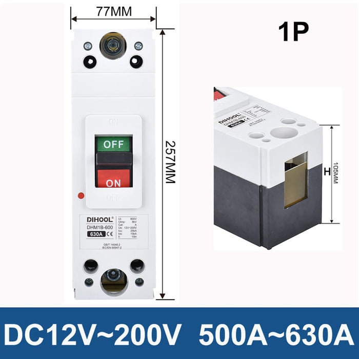 DC 12V 24V 48V 72V MCCB 125A 100A 200A 250A 300A 400A