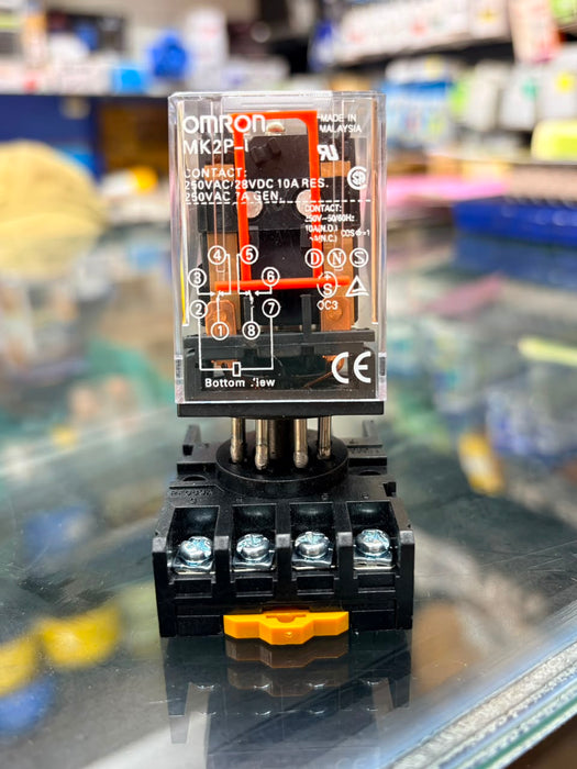Omron MK2P-I 8 Pin Relay | With Base 220VAC