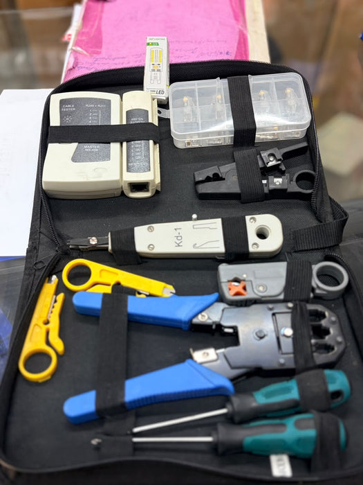 PORTABLE NETWORK MAINTENANCE TOOL KIT RJ45 CRIMPING TOOL KIT