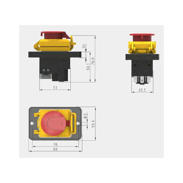 Switch KJD18 400V 3-Phase 7-Pin Start/Stop
