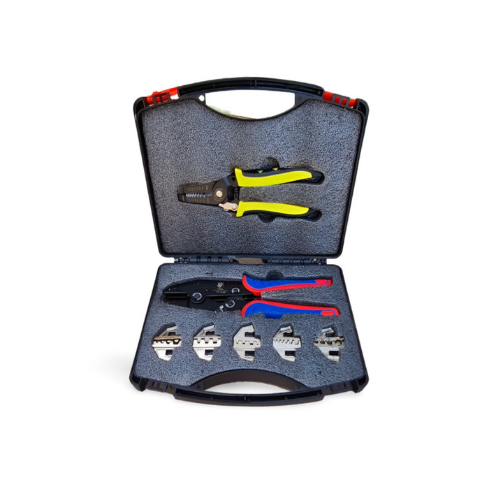 Crimping tool kit with adjustable teeth - VX-9CQK