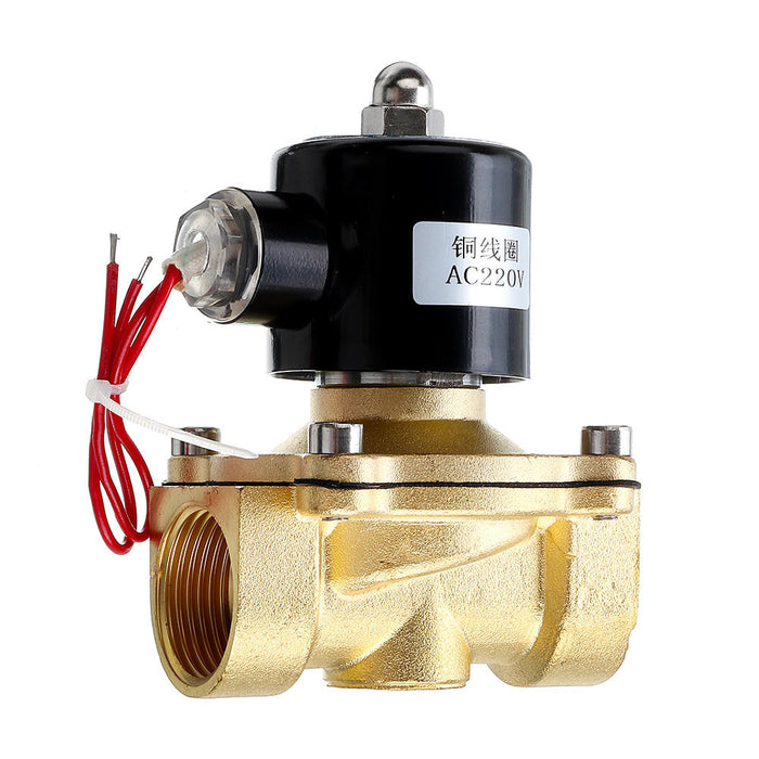 Electric Solenoid Valve Pneumatic Valve for Water Air Gas Brass 2"