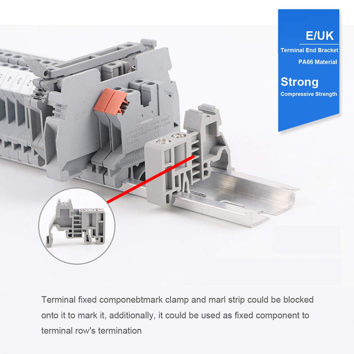 End Stopper Grey Double Screw Type