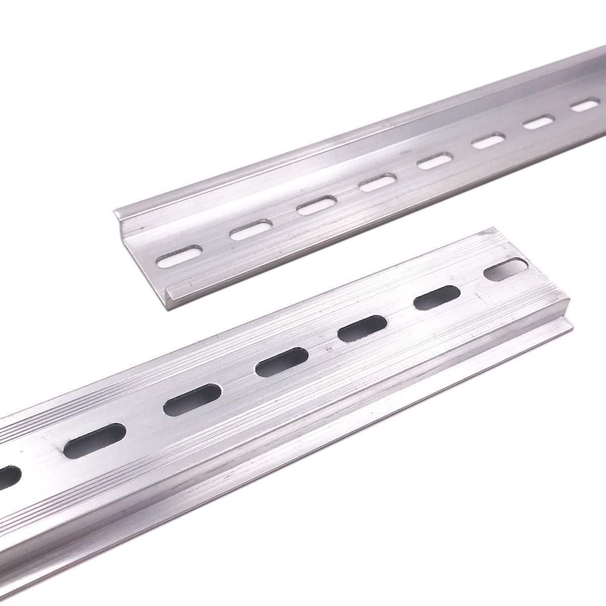 DIN Rail Mounting Guide 500mm - Aluminum Slotted Rail For Electrical Components (5 Pack)