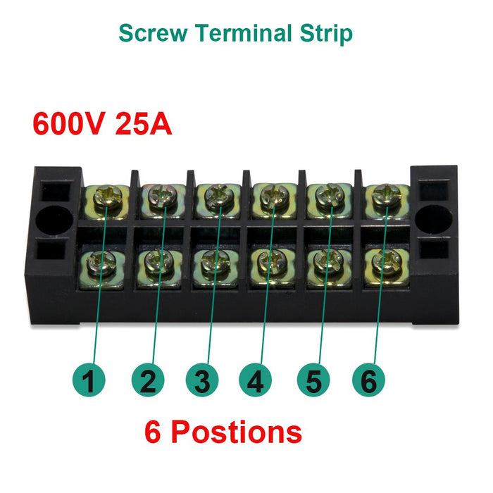 Terminal Block 6 Positions 600V 25A