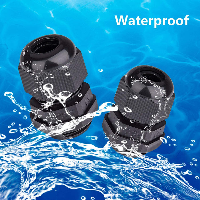 Wire Protector Nylon Thread Nylon Plastic Waterproof Cable Glands Joints Wire Protectors Black