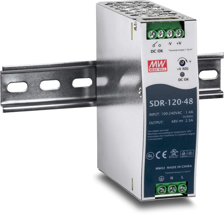 Power Supply Din Rail Mounted 120W 48VDC