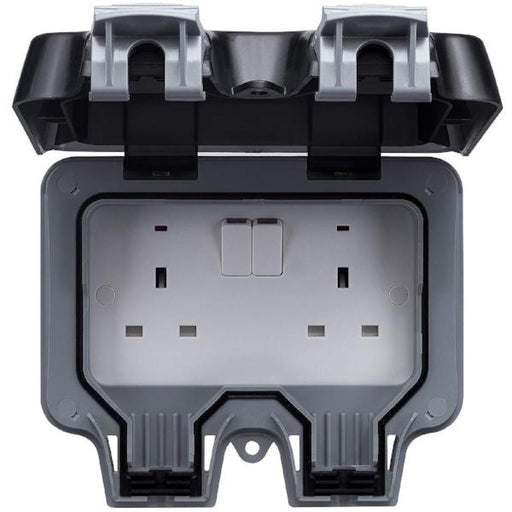 Weatherproof Outdoor Switched Socket Double Gang Sinolex