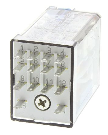 Finder 4PDT Relay Plug In, 24VDC