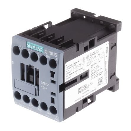 Siemens Sirius Innovation 3RT2016-1AP01 3 Pole Contactor, 3NO, 9 A, 4 