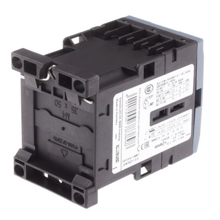 Siemens Sirius Innovation 3RT2016-1AP01 3 Pole Contactor, 3NO, 9 A, 4 