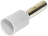 Insulated Bootlace Lug Cable End Ferrules Pin Type 0.75mm white