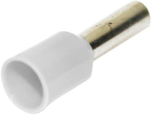 Insulated Bootlace Lug Cable End Ferrules Pin Type 0.75mm white