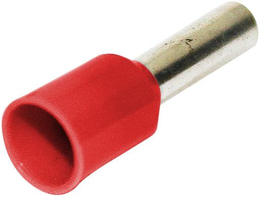 Insulated Bootlace Lug Cable End Ferrules Pin Type 0.75mm Red