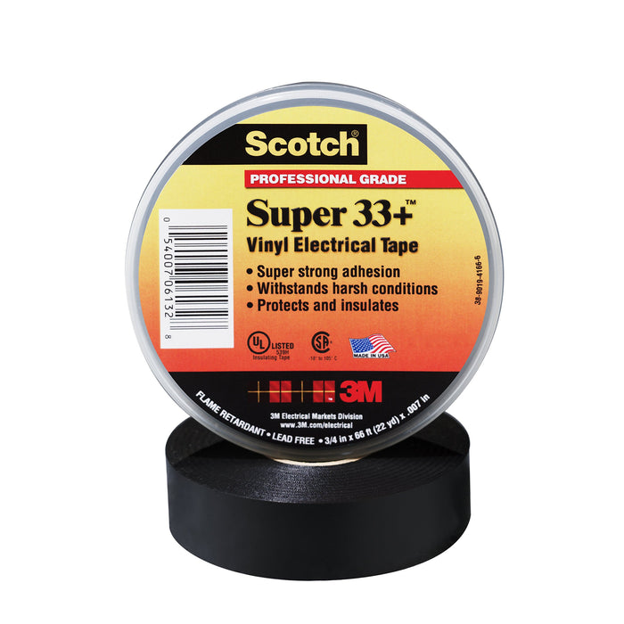 3M Scotch Super 33+ Vinyl Electrical Tape 0.75-In x 66-Feet - from United Gulf 