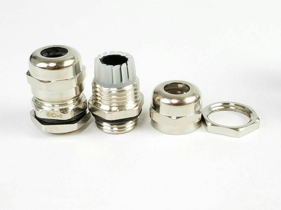 Metal Cable Gland Connector Nickel Plated Glands Stainless Steel IP68 waterproof